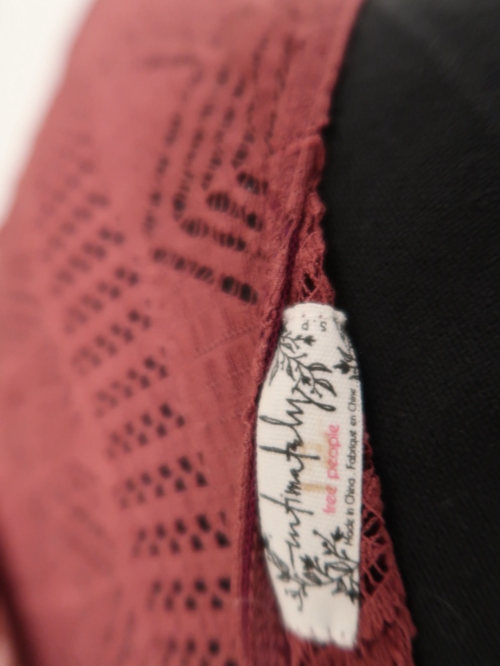 FP Intimately Lace Cover Up Dress in Burgundy - Picture 3 of 3